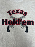 TEXAS HOLDEM GREY SHORT SLEEVE TEE-SHIRT SIZE LARGE  (Sold by the piece)
