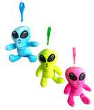 3 INCH PLUSH ALIEN CLIP ON KEYCHAINS (sold by the piece or dozen)