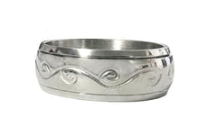 Spinning Swirl Metal Design Womens Stainless Steel Ring (sold by the piece)