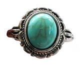 Adjustable Turquoise Color Stone Ring (sold by the piece or dozen)