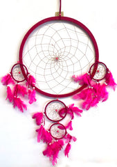 LARGE 15" WIDE HOT PINK DREAMCATCHER (sold by the piece)