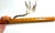 Handmade Carved Wooden Turtle Flute With Feathers  (Sold by the piece)