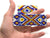 SEED BEAD & LEATHER HAIR BARRETTE ( sold by the piece)