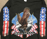 BORN IN THE USA EAGLE LONG SLEEVE TEE (Sold by the piece)