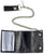 MULTI SKULL AND CROSS BONES  TRIFOLD LEATHER WALLETS WITH CHAIN (Sold by the piece)
