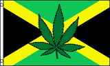 JAMAICA MARIJUANA POT LEAF  3 X 5 FLAG ( sold by the piece )