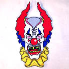 JUMBO 9 INCH BACK PATCH CRAZY CLOWN (Sold by the piece) * CLOSEOUT NOW ONLY $ 4.95 EA