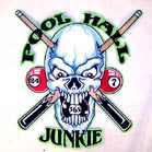 JUMBO BACK PATCH POOL HALL JUNKIE (Sold by the piece)