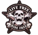 LIVE FREE SKULL BONES JUMBO PATCH (Sold by the piece)