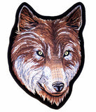 JUMBO WOLF HEAD PATCH 11 INCH (Sold by the piece)