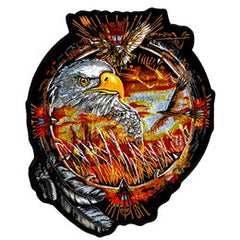 JUMBO EAGLES DREAMCATCHER  PATCH 6 INCH (Sold by the piece)