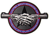 UNITED BROTHERHOOD GUN SHAKE  EMBROIDERED PATCH 4 INCH (Sold by the piece)