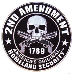 JUMBO 2nd AMENDMENT HOMELAND SECURITY 9 INCH PATCH  (Sold by the piece)