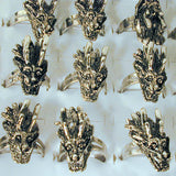 DRAGON HEAD METAL RINGS (Sold by the piece or dozen) * CLOSEOUT NOW AS LOW AS 50 CENTS EA