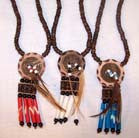 BONE MEDALLIONS NECKLACES  (Sold by the PIECE OR dozen) *- CLOSEOUT $ 1.00 EA