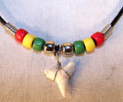 REGGAE SHARK TOOTH NECKLACE (Sold by the dozen)