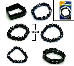 CARDED HEMATITE ASSORTED MAGNETIC BRACELETS (Sold by the piece or dozen)