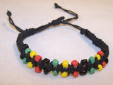 BEADED RASTA BRACELET (Sold by the PIECE OR dozen)