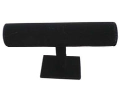 SINGLE LEVEL BLACK VELVET BRACELET DISPLAY RACK (Sold by the piece) *- CLOSEOUT $ 5 EA