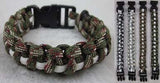 CAMOFLAUGED WHITE STRIP PARACORD BRACELETS  (Sold by the PIECE OR dozen) - CLOSEOUT $1 EA