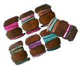 WOOD & SHELL STRETCH BRACELET (Sold by the PIECE OR dozen)