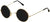JL ROUND DARK LENSE BLACK FRAME SUNGLASSES (Sold by the piece or dozen)