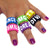 RUBBER SAYING WIDE BAND RINGS  (Sold by the dozen) * CLOSEOUT * NOW ONLY .10 CENTS EACH