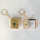 GOLD BIBLE KEY CHAIN (Sold by the dozen)