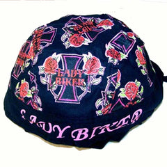 LADY BIKER BANDANA CAP /  DORAG HAT (Sold by the piece) -* CLOSEOUT $1.25 EA
