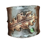ANTIQUE STYLE LEAF WITH JEWEL EMBOSSED METAL RING ( sold by the piece)