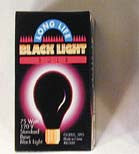 BLACK LIGHT BULBS 75 watts glowing blacklight (Sold by the piece or dozen )
