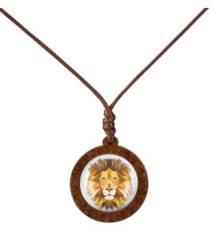 LION Necklace On Adjustable Wax Rope Necklace (sold by the piece)