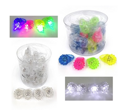 LIGHT UP JELLY BUMPY FLASHING RINGS (SOLD BY PIECE OR DOZEN)