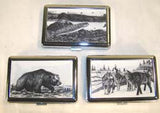SNOW ANIMAL METAL CIGARETTE CASE (Sold by the piece)