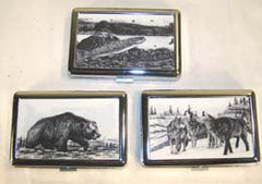SNOW ANIMAL METAL CIGARETTE CASE (Sold by the piece)