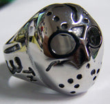 JASON MONSTER HOCKEY MASK STAINLESS STEEL BIKER RING ( sold by the piece )