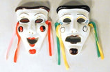 HAPPY & SAD CERAMIC 5 IN MASKS (Sold by the dozen pair) -* CLOSEOUT NOW ONLY 2.00 EA PAIR