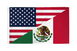 COMBO MEXICO AMERICAN DIAGONAL FLAG 3 X 5 FLAG ( sold by the piece )