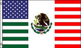 MEXICO AMERICAN FRIENDSHIP COMBO FLAG 3 X 5 FLAG ( sold by the piece )