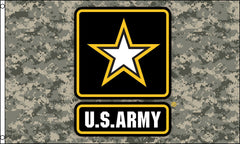 CAMOUFLAGE US ARMY STAR 3 X 5 FLAG ( sold by the piece )