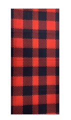 RED BLACK CHECKERED PLAID SEAMLESS BANDANA FACE COVER TUBE MULTI FUNCTION MASK WRAPS