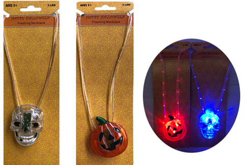 Halloween Mighty Bright Light Up Pumpkin Necklace Lights