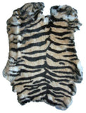 TIGER STRIPS  RABBIT SKIN PELT (Sold by the piece)