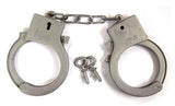 GREY PLASTIC HANDCUFFS WITH KEYS (Sold by the dozen)