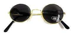 JL ROUND DARK LENSE GOLD FRAME SUNGLASSES (Sold by the piece or dozen)