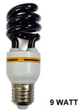 TWIST SPIRAL 9 WATT ENERGY SAVER BLACK LIGHT BULB ( sold by the piece )
