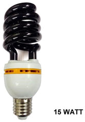 TWIST SPIRAL 15 WATT ENERGY SAVER BLACK LIGHT BULB ( sold by the piece )