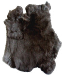 BLACK NATURAL RABBIT SKIN PELT (Sold by the piece of dozen )