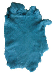 LIGHT BLUE COLOR DYED RABBIT SKIN PELT (Sold by the piece)