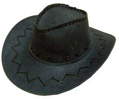 DARK GRAY HEAVY LEATHER STYLE WESTERN COWBOY HAT (Sold by the piece or dozen) *- CLOSEOUT NOW $ 3.50 EA